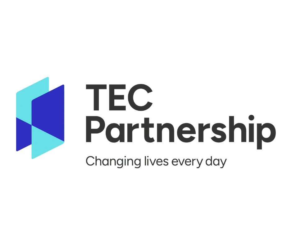 TEC Partnership logo. Changing lives every day.